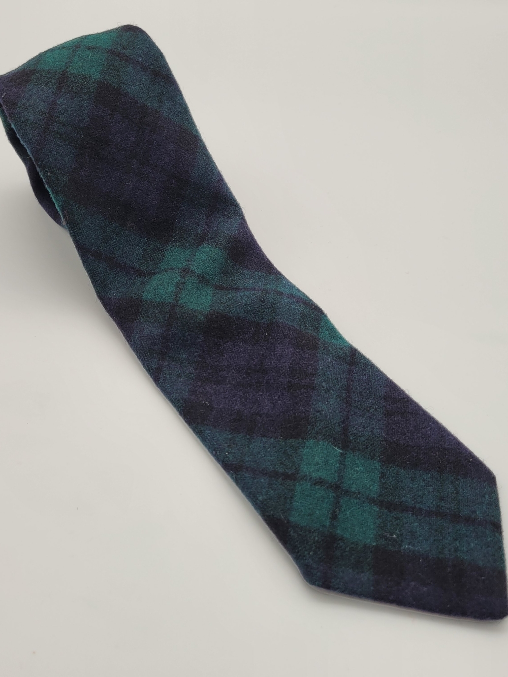 Pendleton Teal & Navy Plaid Virgin Wool Tie